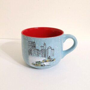 Christmas in the City Coffee Mug Large 21 oz Winter NYC Cappuccino